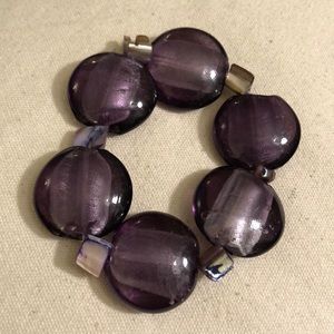 🍀 4/$15!! Super cute purple stretchy bead bracelet